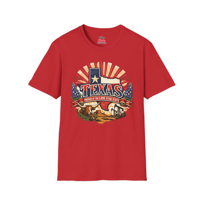 Texas State Pride Unisex Softstyle T Shirt State Pride Graphic Tee Collections FS03