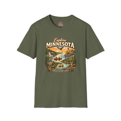 Explore Minnesota Unisex Softstyle T Shirt State Pride Graphic Tee Collections FS03