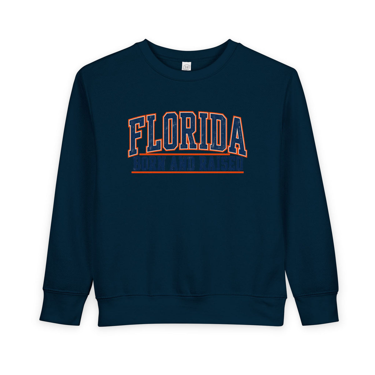 Florida Born and Raised Old-School Athletic Unisex Toddler Sweatshirt
