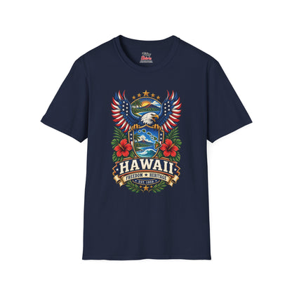 Hawaii Americana Eagle Unisex Softstyle T Shirt State Pride Graphic Tee Collections FS03