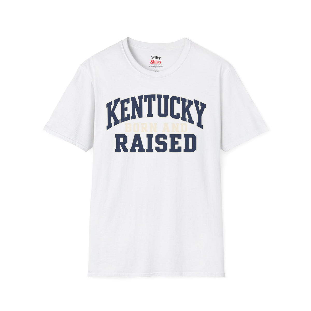 Kentucky Born and Raised Unisex Softstyle T Shirt State Name Graphic Tee