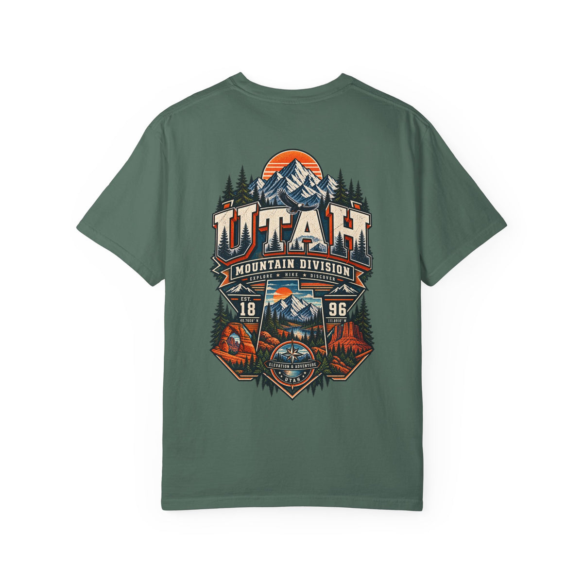 Utah Mountain Division Unisex Comfort Color 1717 Streetwear Graphic Tee