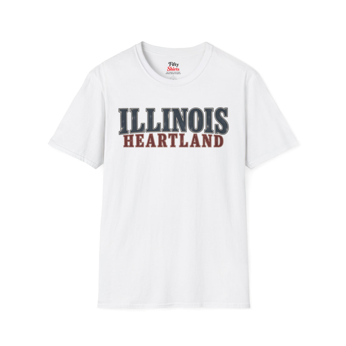 Illinois Heartland Unisex Softstyle T Shirt State Name Graphic Tee
