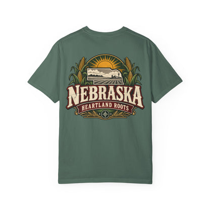 Nebraska Heartland Roots Unisex Comfort Color 1717 Streetwear Graphic Tee