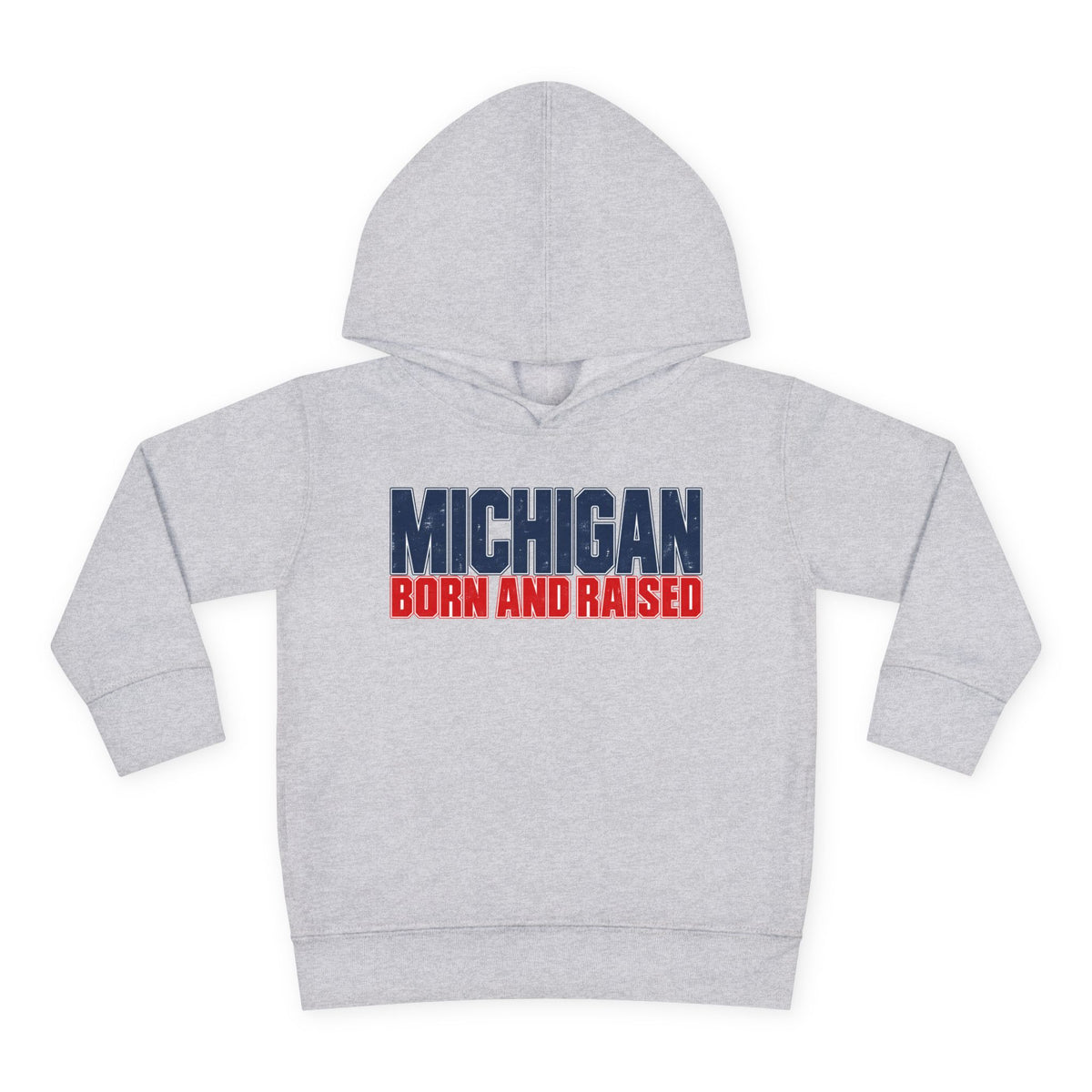 Michigan Born and Raised Modern Streetwear Unisex Toddler Pullover Fleece Hoodie