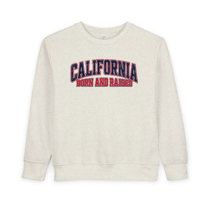 California Born and Raised Vintage Athletic Heritage Unisex Toddler Sweatshirt