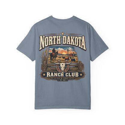 North Dakota Ranch Club Unisex Comfort Color 1717 Streetwear Graphic Tee