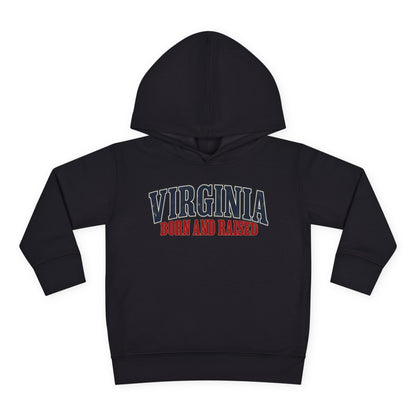 Virginia Born and Raised Southern Heritage Unisex Toddler Pullover Fleece Hoodie