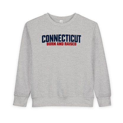 Connecticut Born and Raised Minimal Heritage Unisex Toddler Sweatshirt