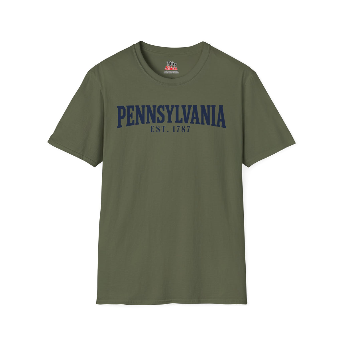 Pennsylvania EST 1787 Unisex Softstyle T Shirt State Name Graphic Tee