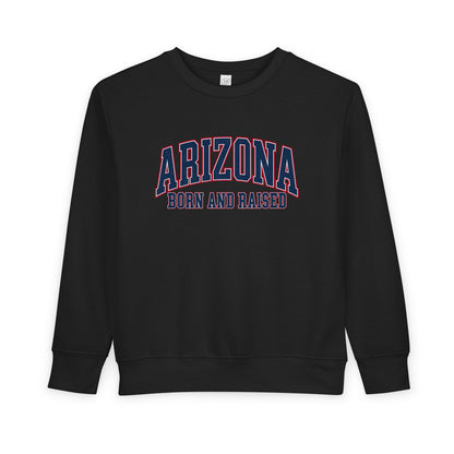 Arizona Born and Raised Classic Collegiate Unisex Toddler Sweatshirt