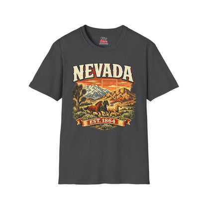 Vintage Nevada Heritage Unisex Softstyle T Shirt State Pride Graphic Tee Collections FS03