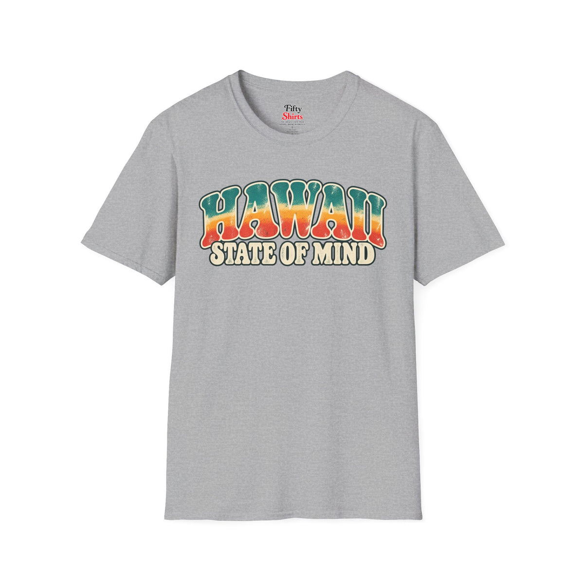 Hawaii State of Mind Unisex Softstyle T Shirt State Name Graphic Tee