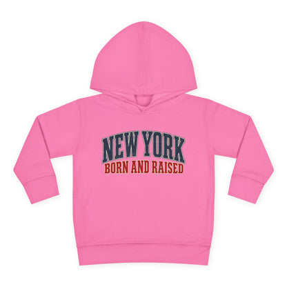 New York Born and Raised Classic Heritage Unisex Toddler Pullover Fleece Hoodie Graphic