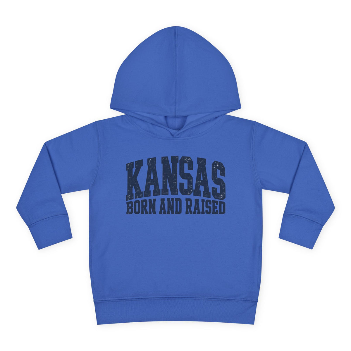 Kansas Born and Raised Bold Athletic Unisex Toddler Pullover Fleece Hoodie