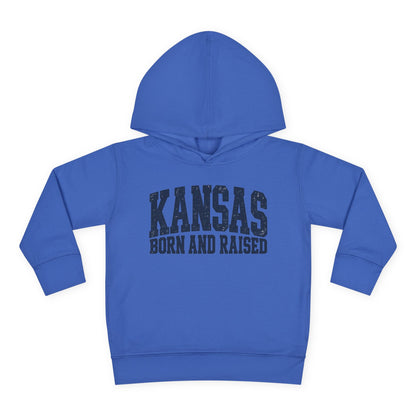 Kansas Born and Raised Bold Athletic Unisex Toddler Pullover Fleece Hoodie