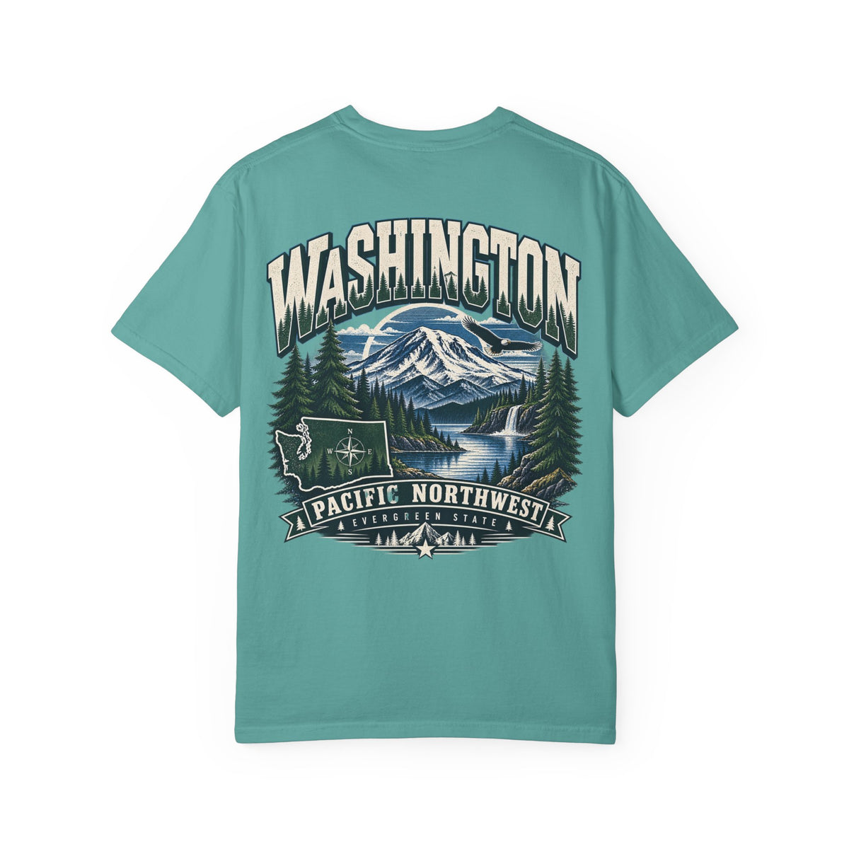 Washington Pacific Northwest Unisex Comfort Color 1717 Streetwear Graphic Tee