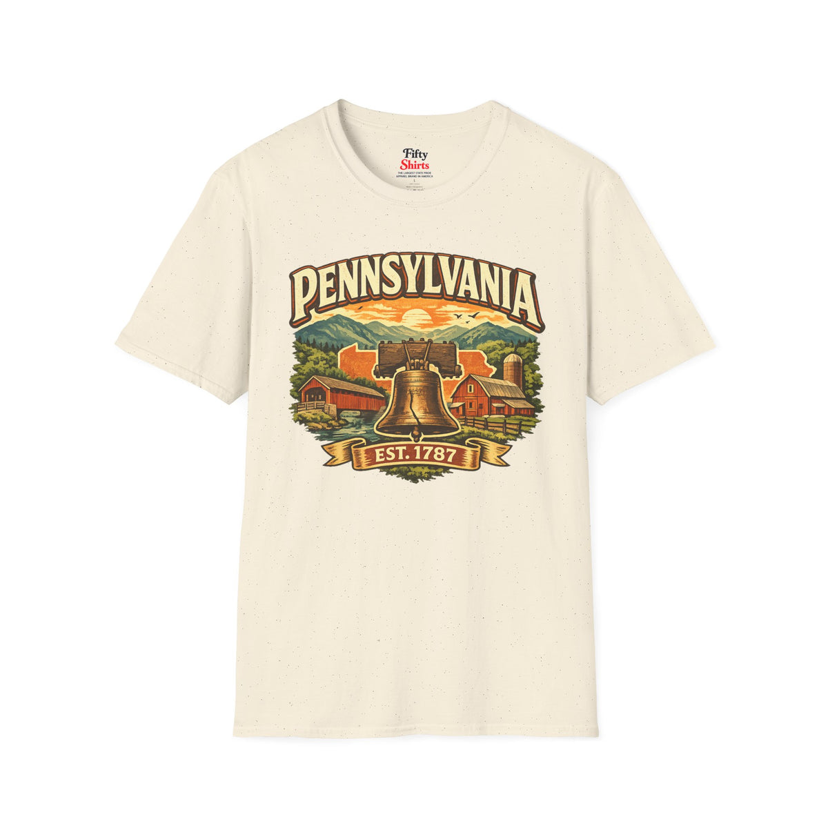 Vintage Pennsylvania Heritage Unisex Softstyle T Shirt State Pride Graphic Tee Collections FS03