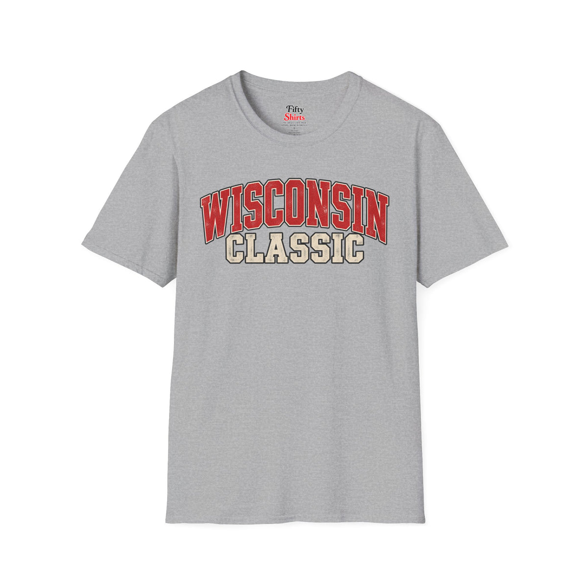 Wisconsin Classic Unisex Softstyle T Shirt State Name Graphic Tee
