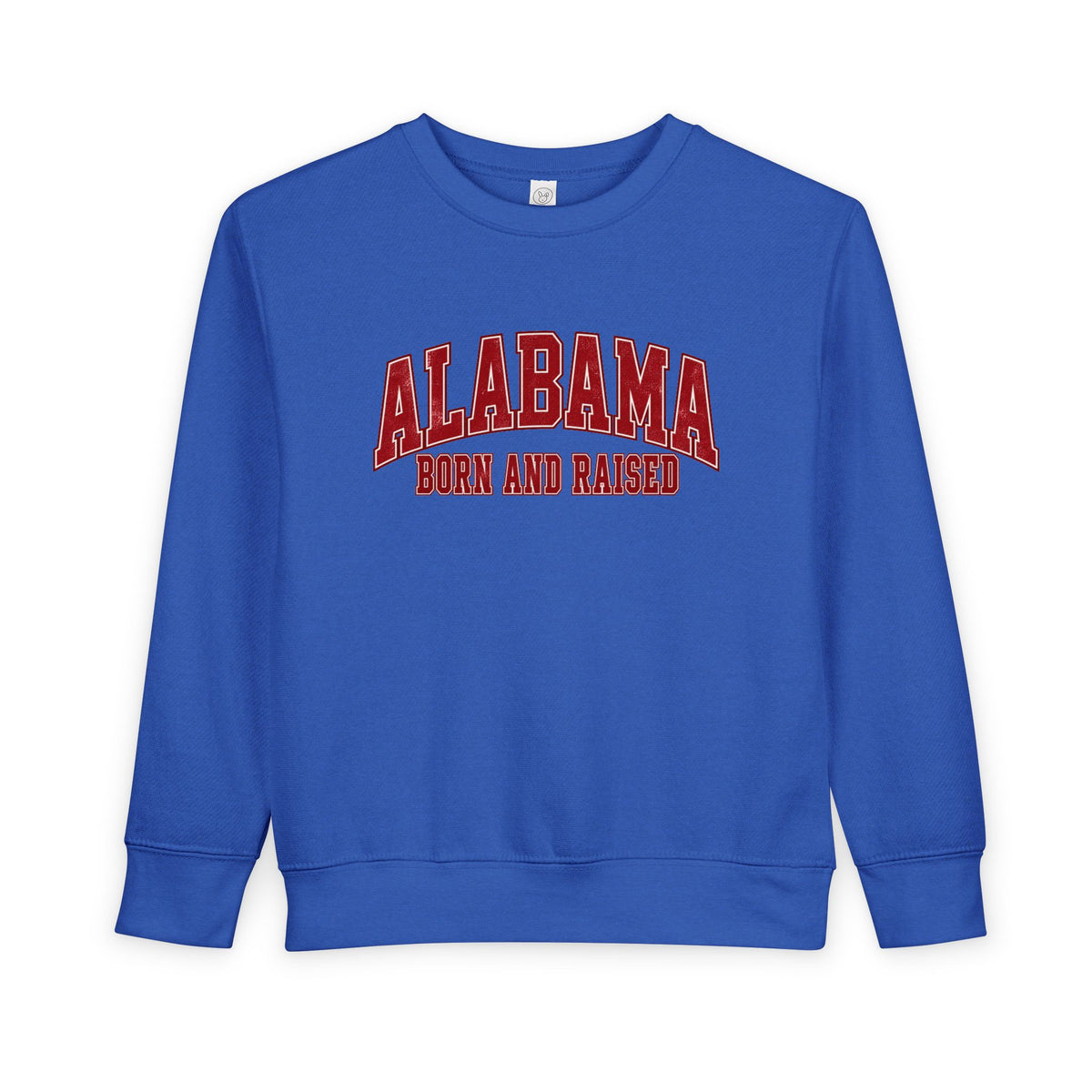 Alabama Born and Raised Collegiate Classic Unisex Toddler Sweatshirt