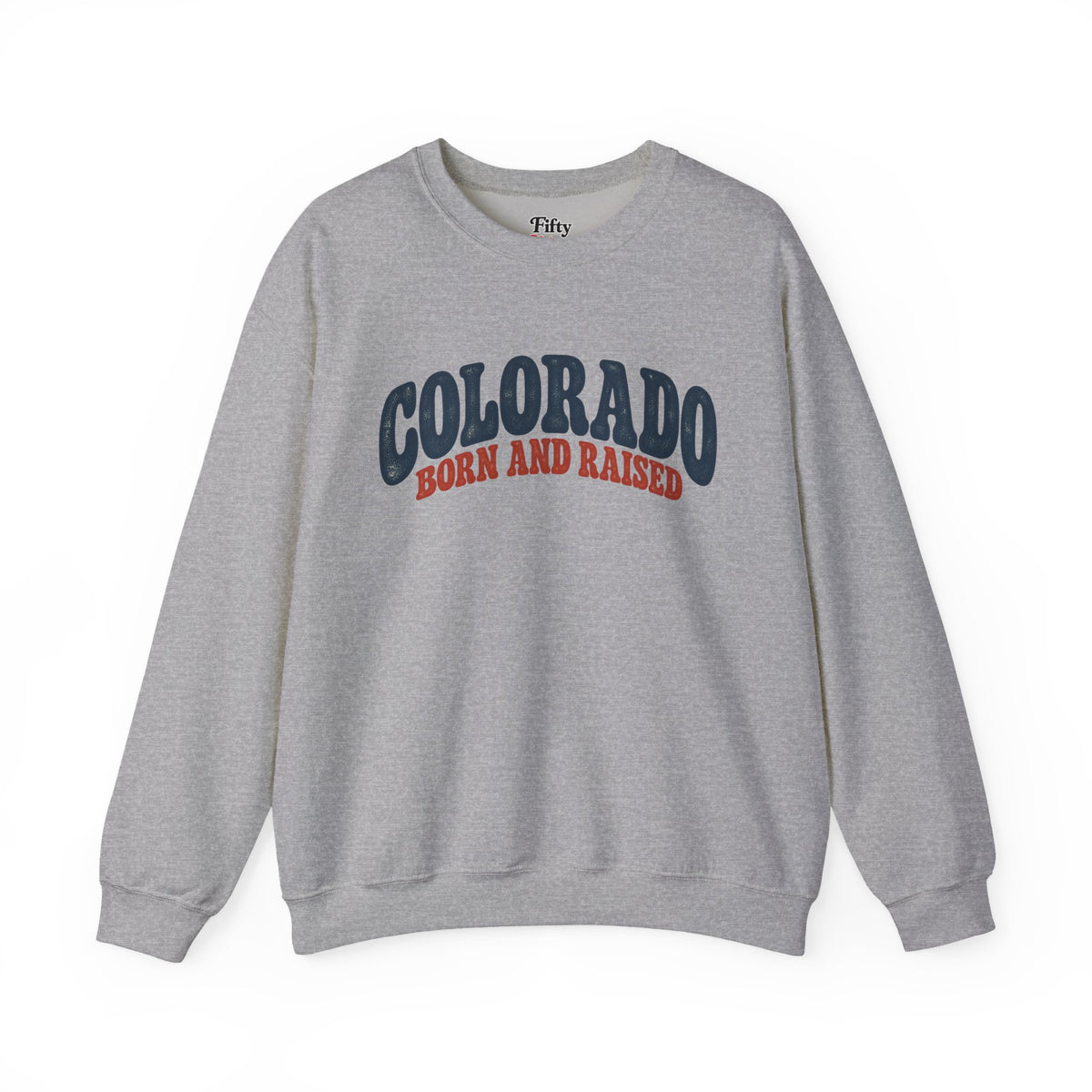 Colorado Born and Raised Retro 1970s Unisex Sweatshirt Graphic