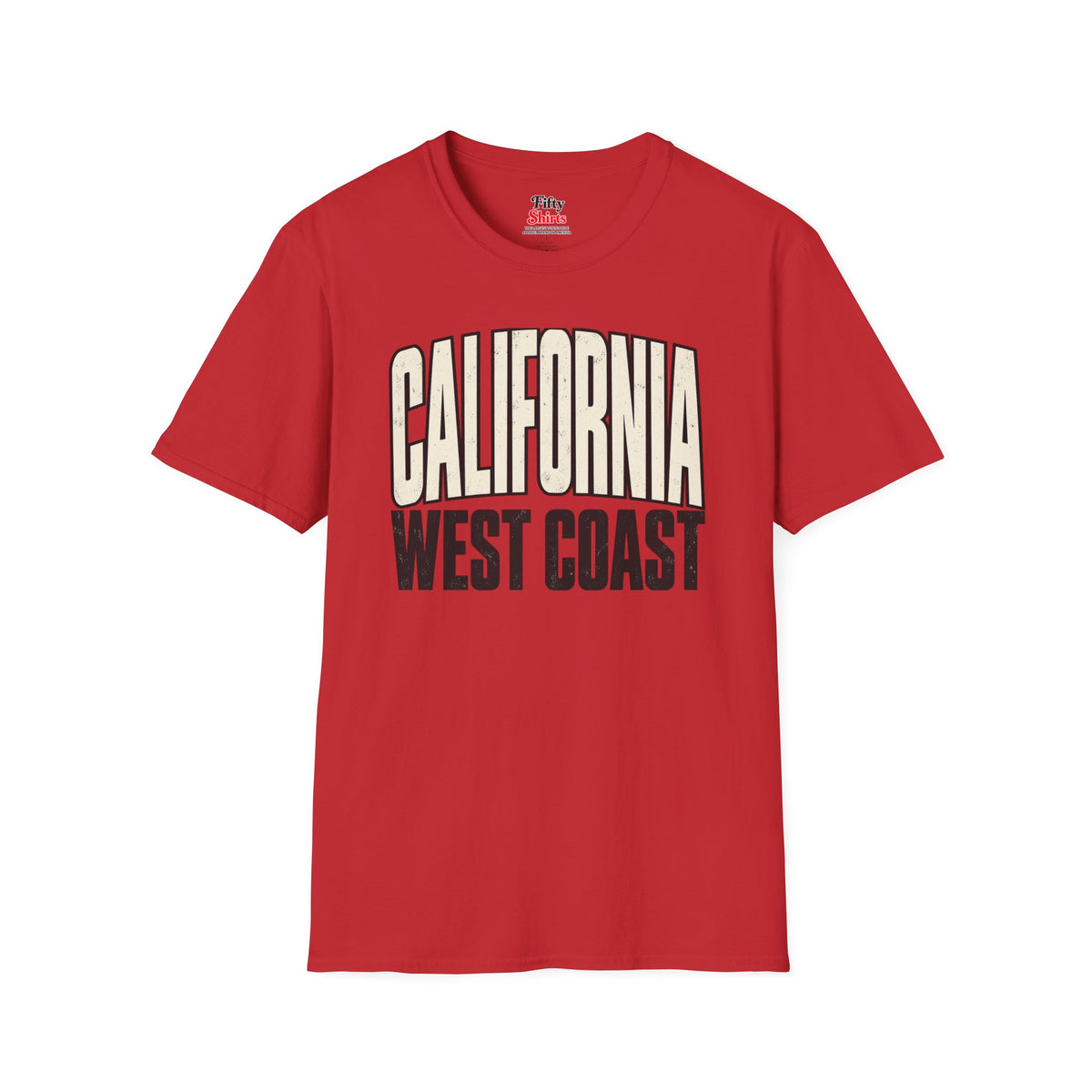 California West Coast Unisex Softstyle T Shirt State Name Graphic Tee (1)