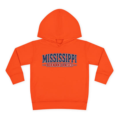 Mississippi Born and Raised Old-School Sign Unisex Toddler Pullover Fleece Hoodie