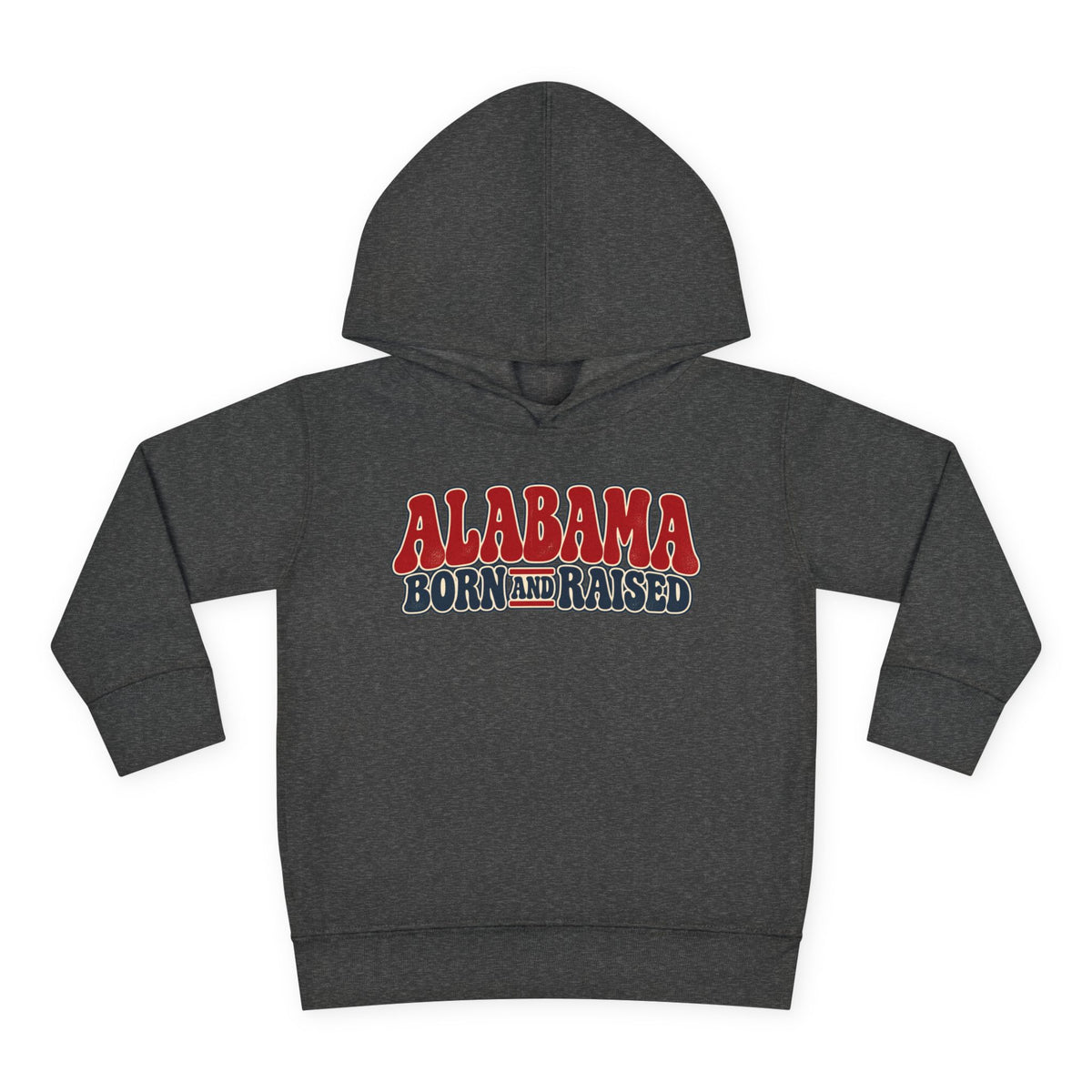 Alabama Born and Raised Retro 1970s Americana Unisex Toddler Pullover Fleece Hoodie
