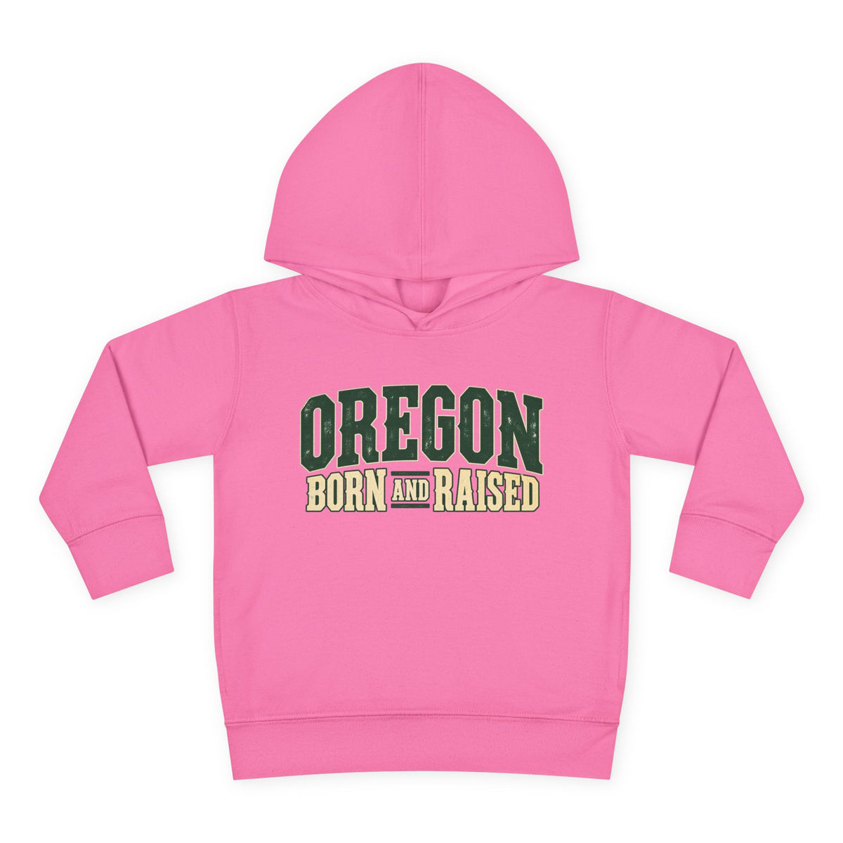 Oregon Born and Raised Pacific Northwest Americana Unisex Toddler Pullover Fleece Hoodie