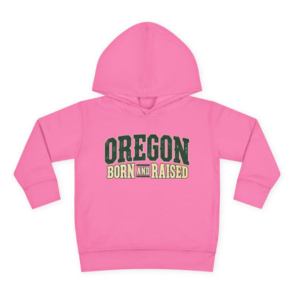 Oregon Born and Raised Pacific Northwest Americana Unisex Toddler Pullover Fleece Hoodie