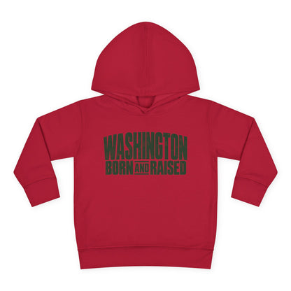 Washington Born and Raised Bold Streetwear Unisex Toddler Pullover Fleece Hoodie