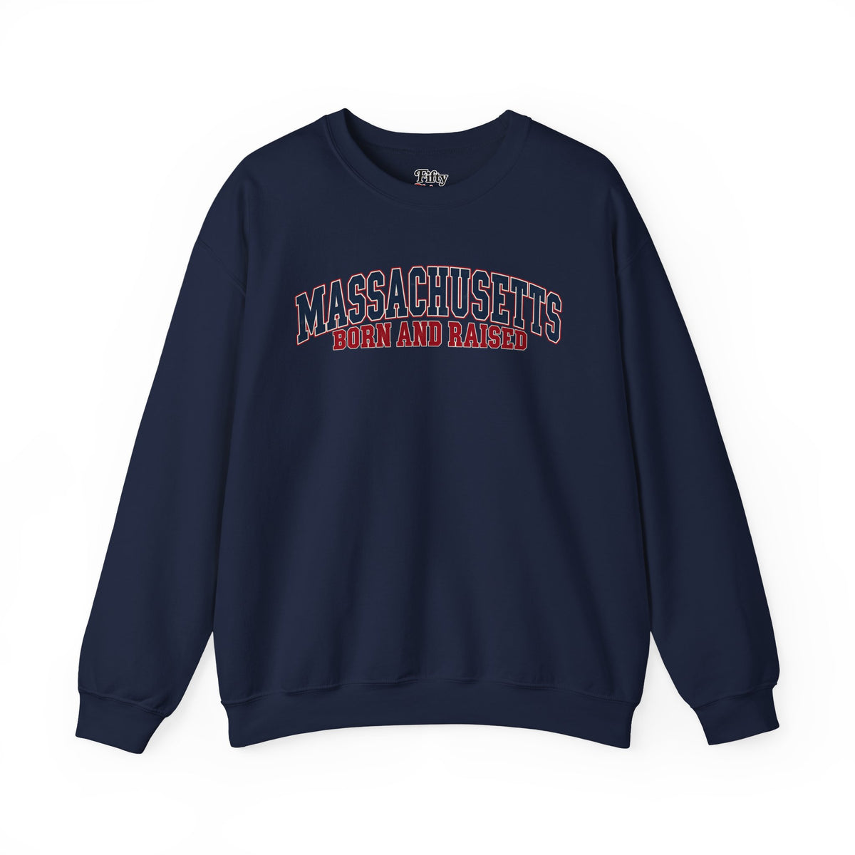 Massachusetts Born and Raised Classic Heritage Unisex Sweatshirt Graphic