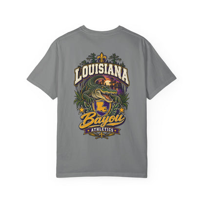 Louisiana Bayou Athletics Unisex Comfort Color 1717 Streetwear Graphic Tee