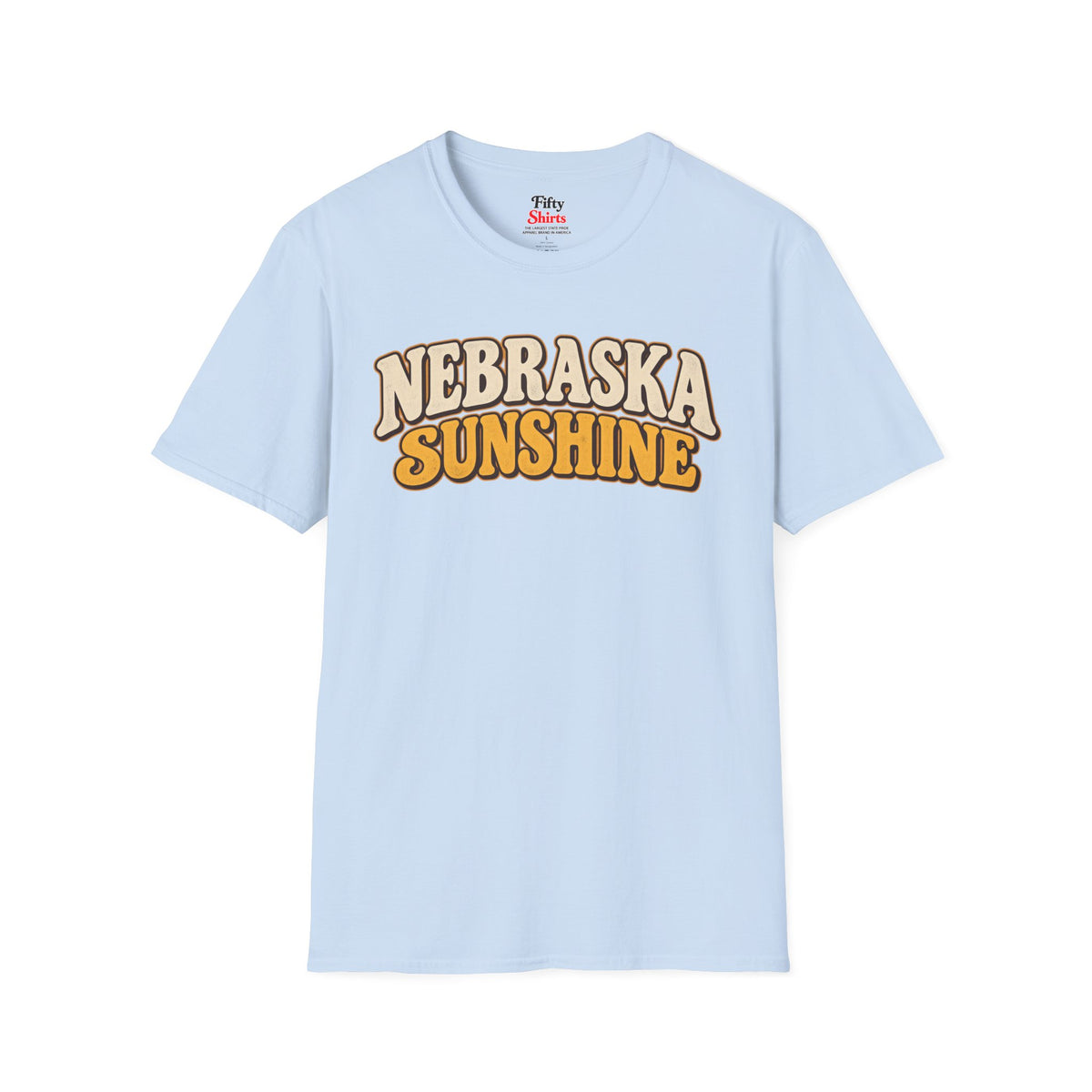 Nebraska Sunshine Unisex Softstyle T Shirt State Name Graphic Tee