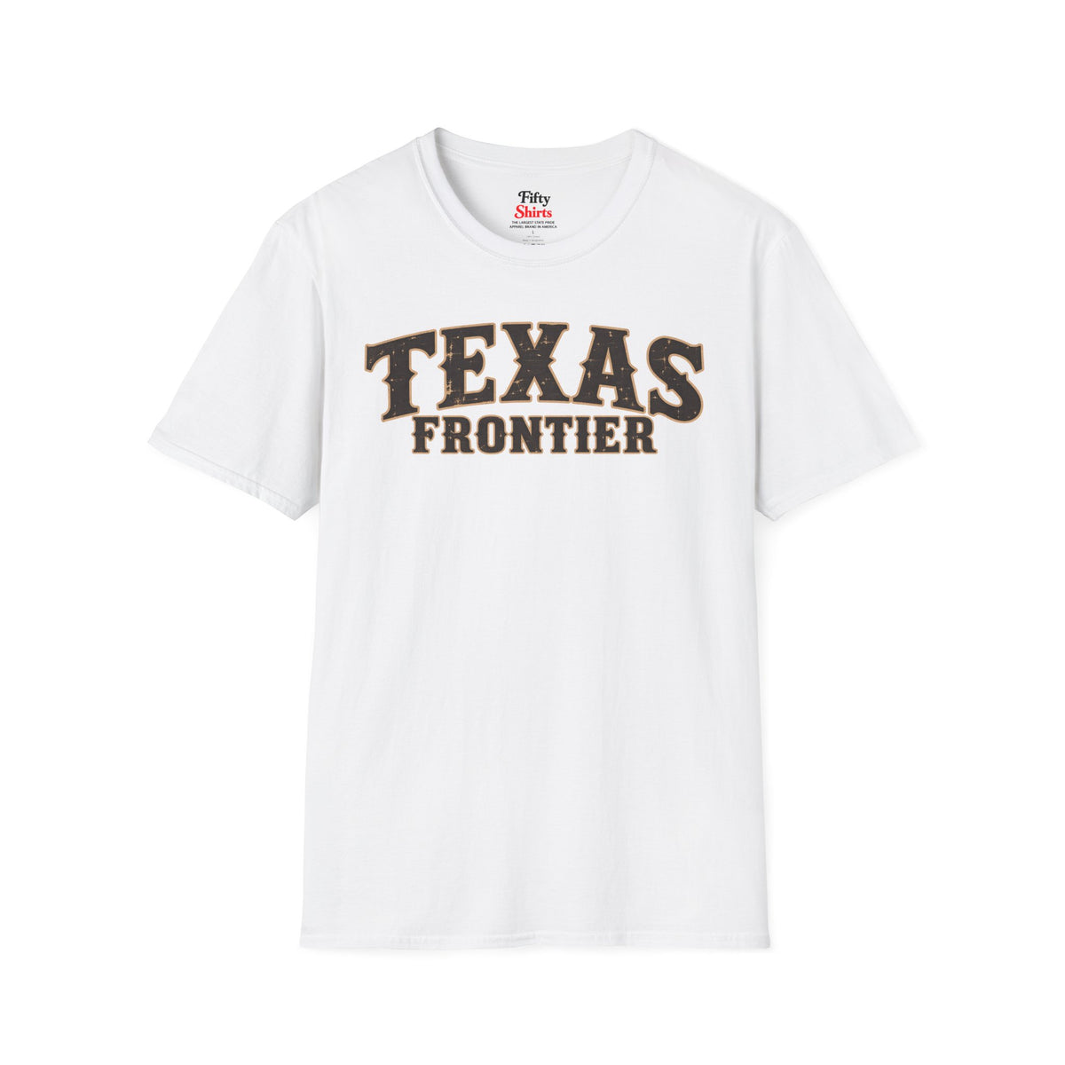 Texas Frontier Unisex Softstyle T Shirt State Name Graphic Tee