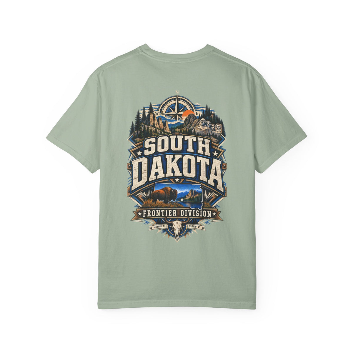 South Dakota Frontier Division Unisex Comfort Color 1717 Streetwear Graphic Tee