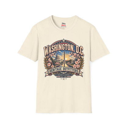 Washington D.C. Heritage Outfitters Unisex Softstyle T Shirt State Pride Graphic Tee Collections FS03
