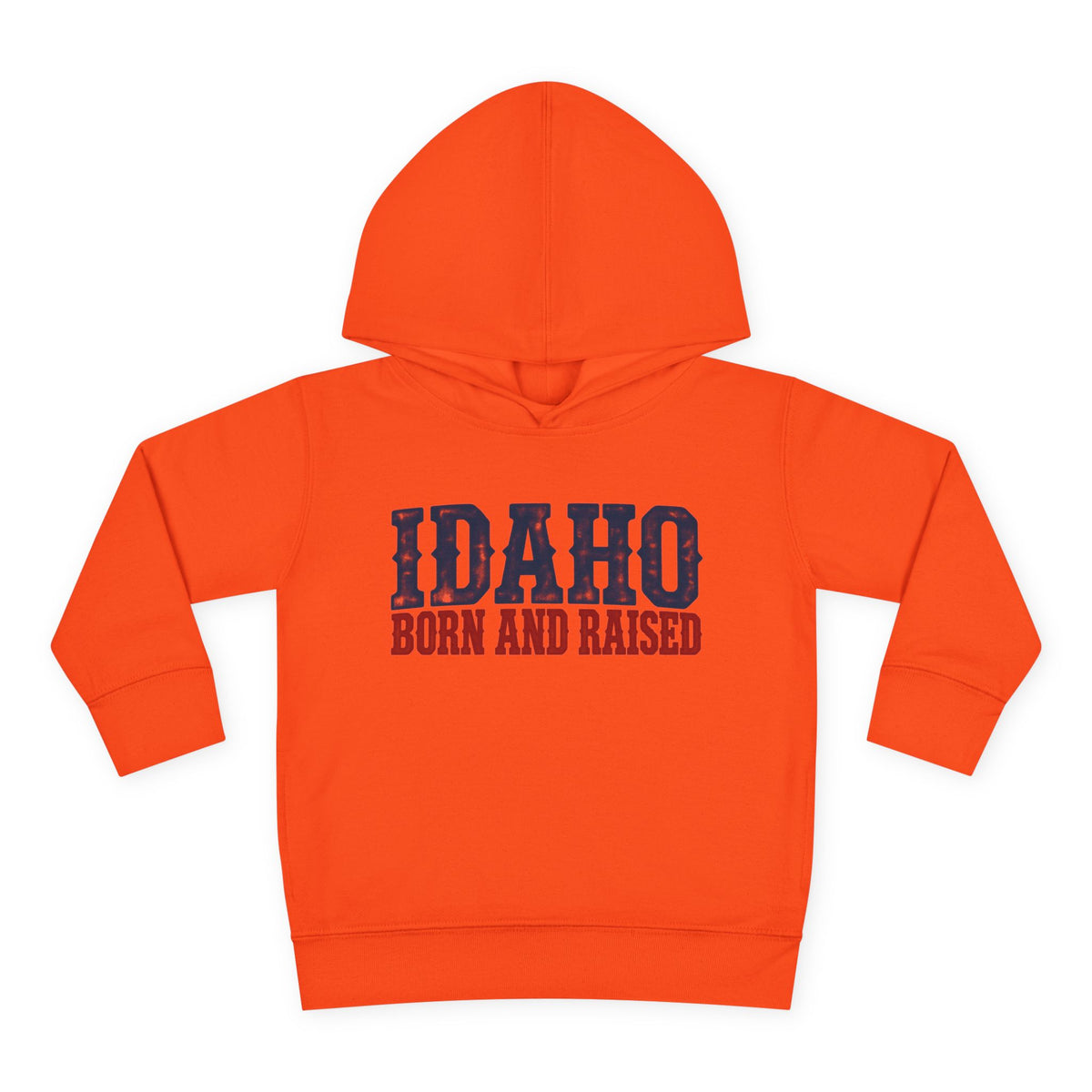Idaho Born and Raised Rugged Western Unisex Toddler Pullover Fleece Hoodie