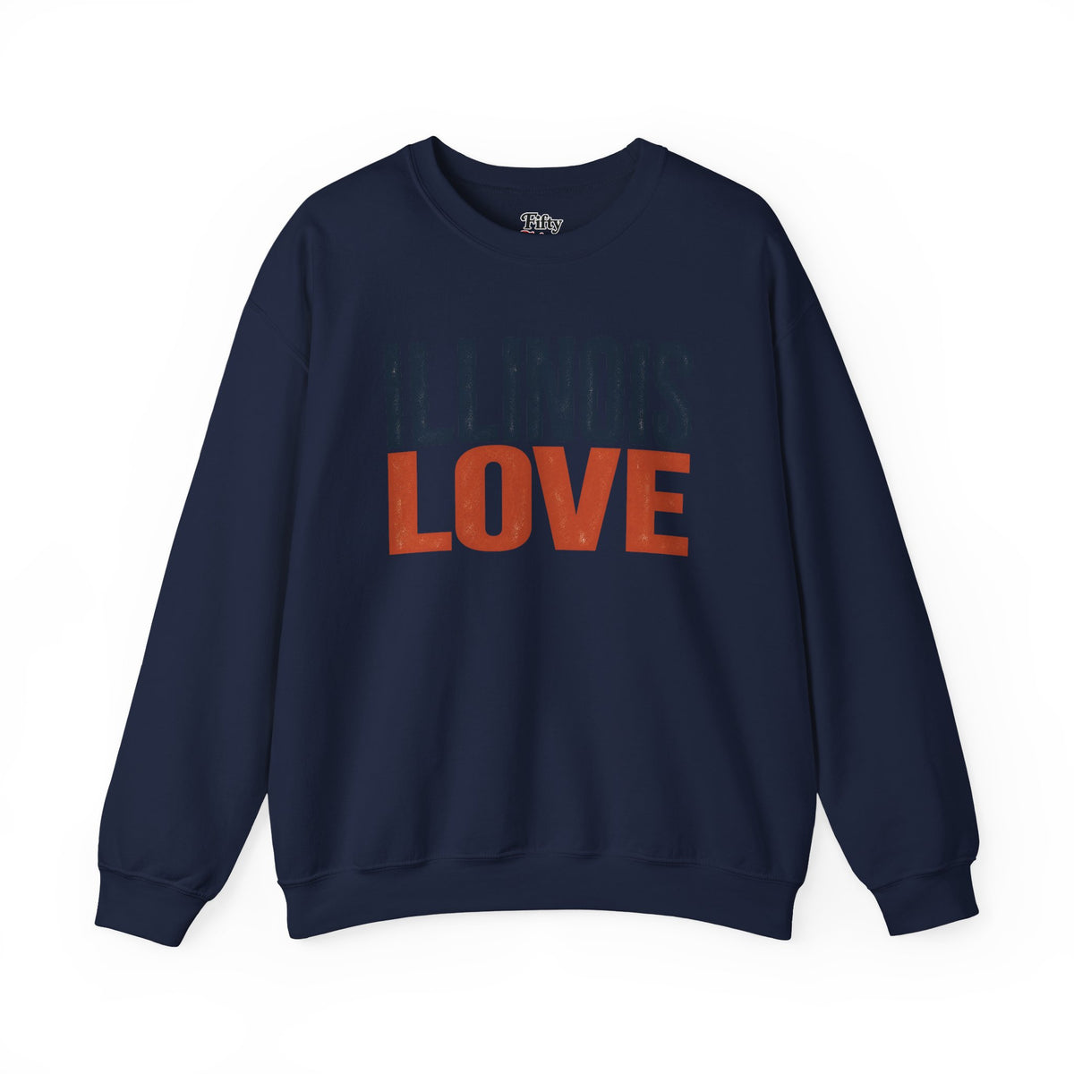 Illinois Love Unisex Crewneck Sweatshirt State Name Graphic