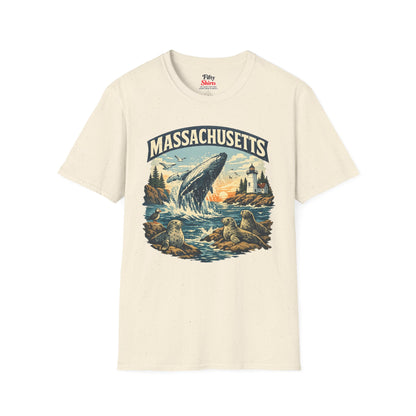Massachusetts Wildlife Unisex Softstyle T Shirt State Pride Graphic Tee Collections FS03