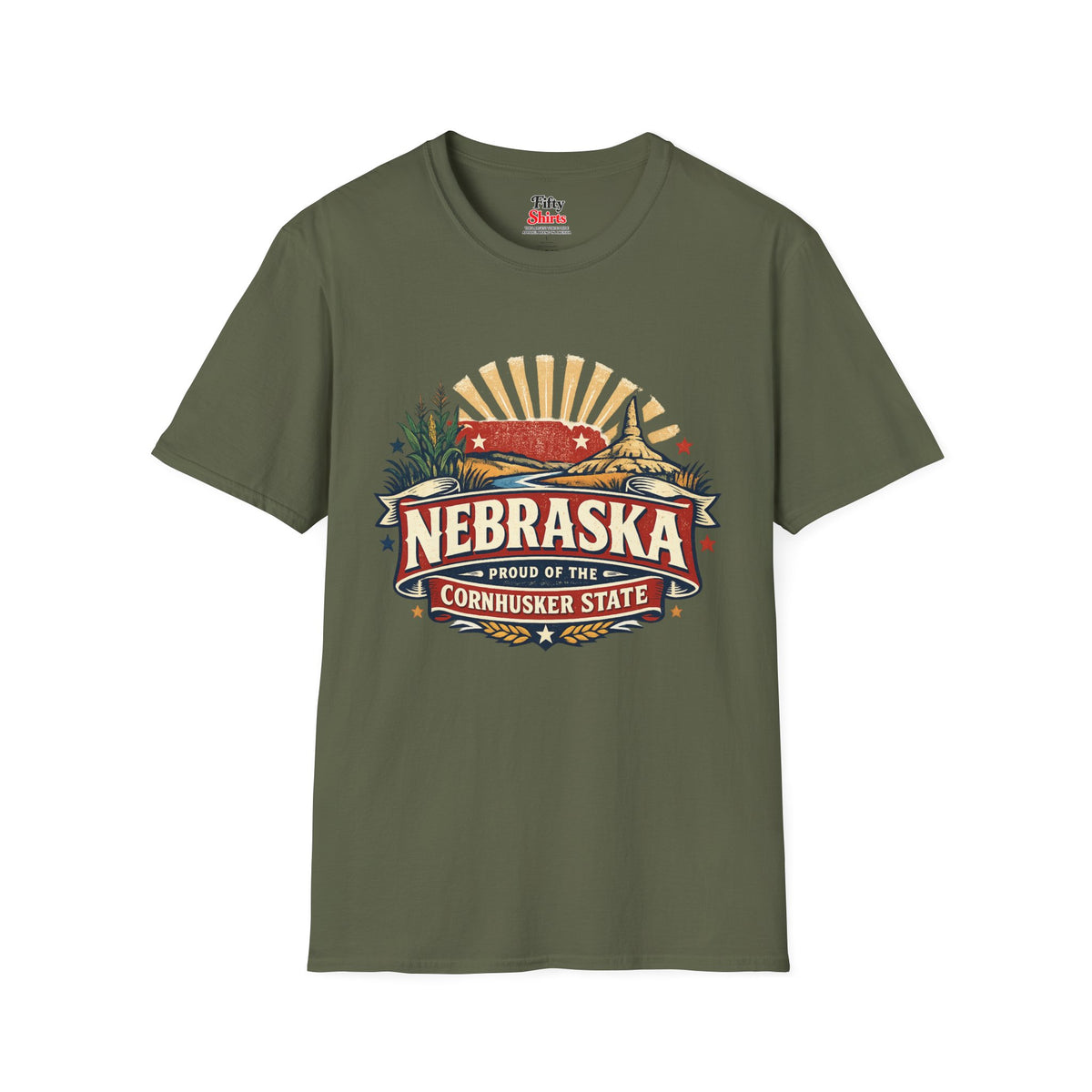 Nebraska State Pride Unisex Softstyle T Shirt State Pride Graphic Tee Collections FS03