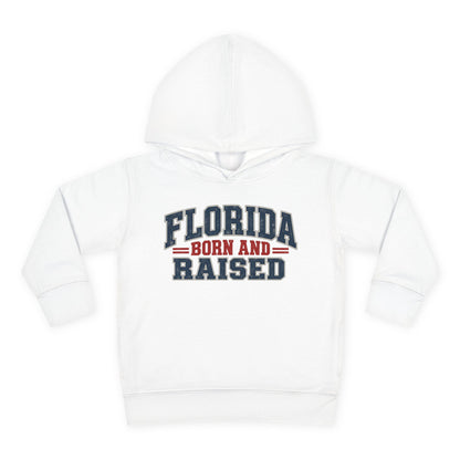 Florida Born and Raised Rustic Americana Unisex Toddler Pullover Fleece Hoodie