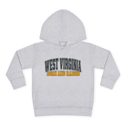 West Virginia Born and Raised Vintage Americana Unisex Toddler Pullover Fleece Hoodie