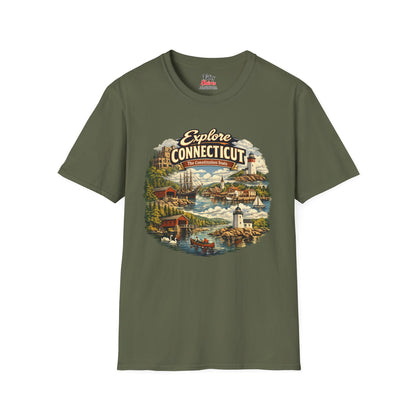 Explore Connecticut Unisex Softstyle T Shirt State Pride Graphic Tee Collections FS03