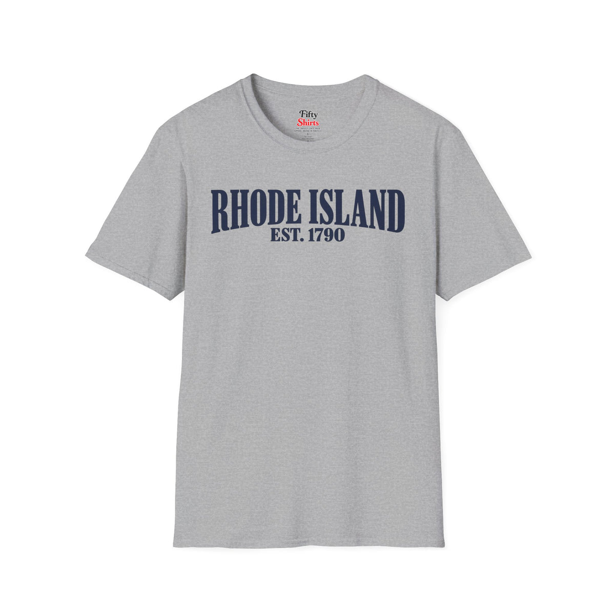 Rhode Island EST 1790 Unisex Softstyle T Shirt State Name Graphic Tee