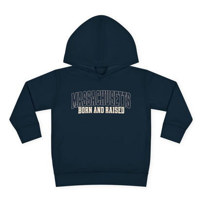 Massachusetts Born and Raised Rugged Heritage Unisex Toddler Pullover Fleece Hoodie