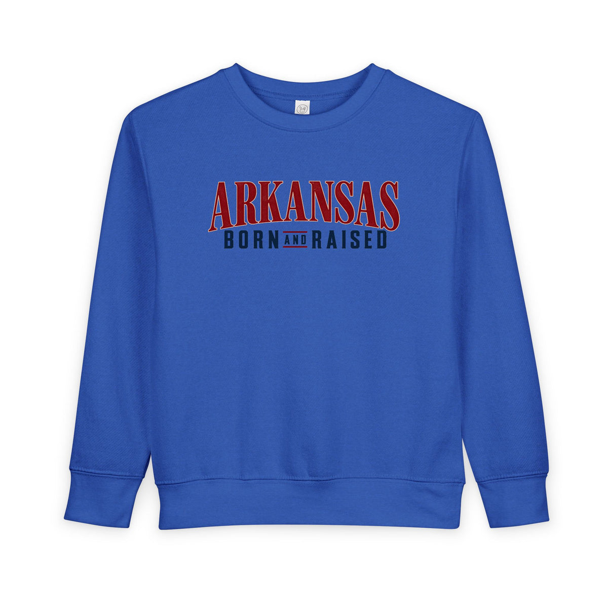 Arkansas Born and Raised Minimal Heritage Luxury Unisex Toddler Sweatshirt