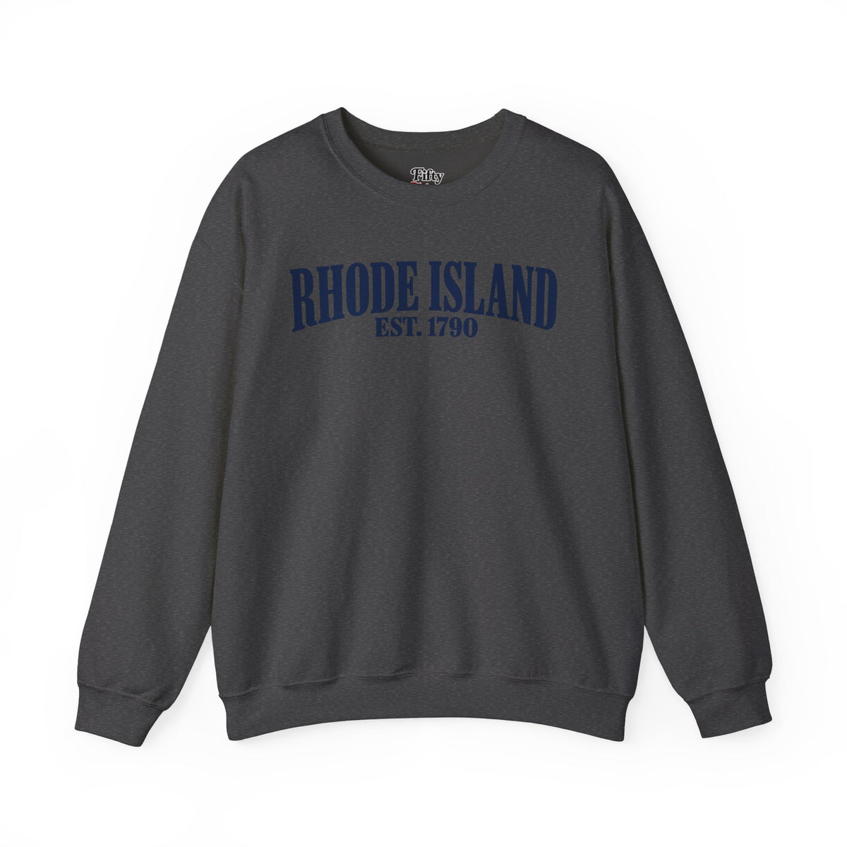 Rhode Island EST 1790 Unisex Crewneck Sweatshirt State Name Graphic