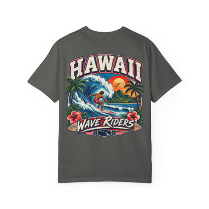 Hawaii Wave Riders Unisex Comfort Color 1717 Streetwear Graphic Tee