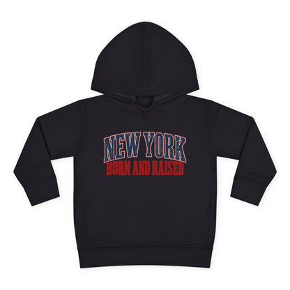 New York Born and Raised Old-School Americana Unisex Toddler Pullover Fleece Hoodie Graphic
